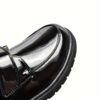 Polished black leather boys school shoes The Scholar by Newness showcasing premium quality and sophisticated style
