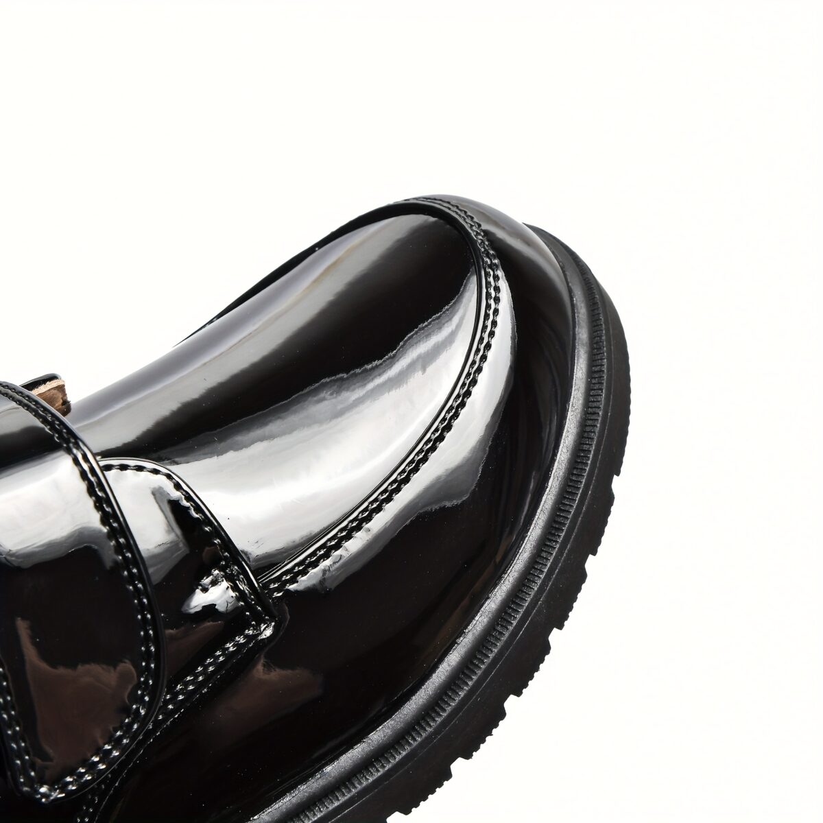 Polished black leather boys school shoes The Scholar by Newness showcasing premium quality and sophisticated style