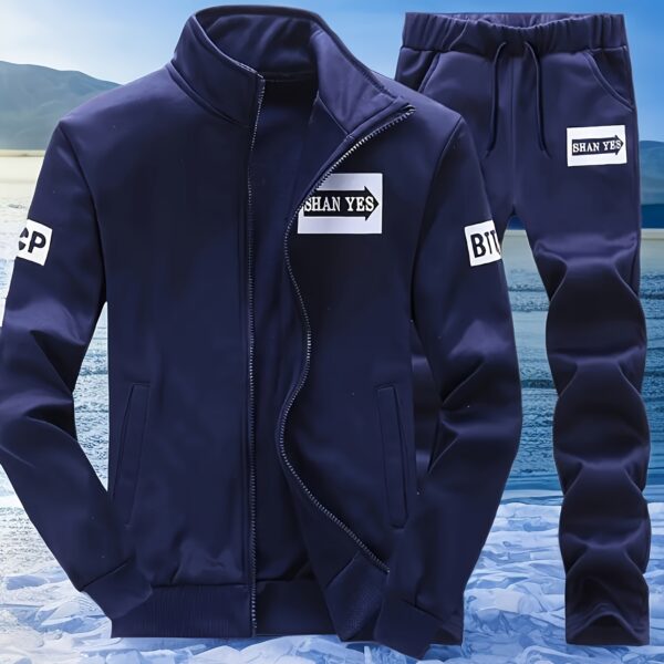 The Newness Dubai Escape Mens Casual Sports Suit in premium polyester showcasing a modern fit for ultimate comfort