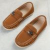 Stylish and comfortable Newness Classic Boys Loafers perfect for any occasion A close up shot showcasing the loafers design and quality