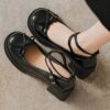 Adorable girls Mary Jane shoes with a darling bow perfect for school parties or weddings
