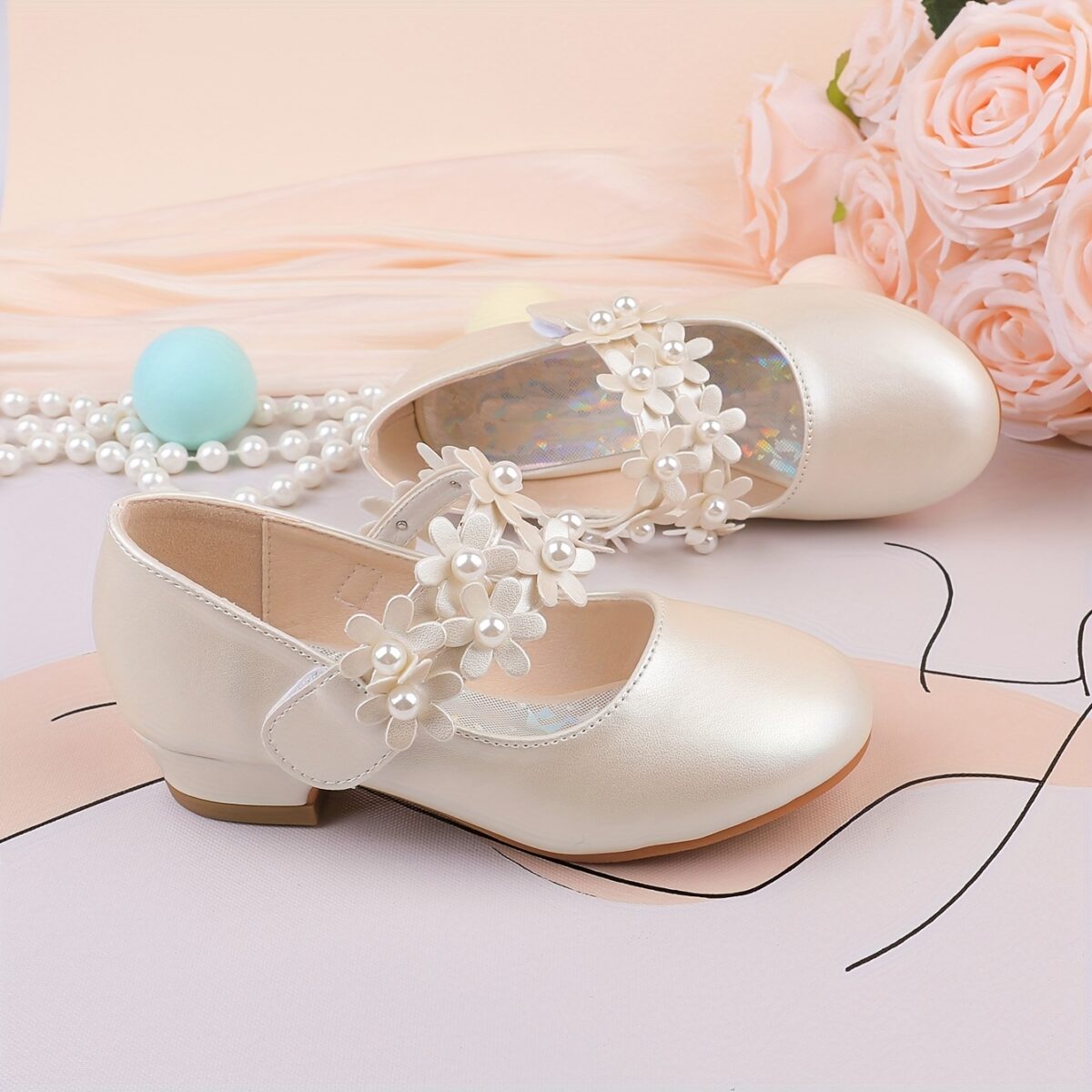 Enchanted Garden Girls Floral Shoes by Newness Delicate floral print shoes perfect for weddings parties or everyday wear