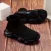 Stylish and comfortable Newness Cloudwalkers Kids High Tops in action perfect for active play A childs feet are shown wearing the high top sneakers while engaged in energetic activity