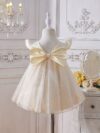 Adorable baby girl wearing a celestial themed tulle dress perfect for parties and special occasions