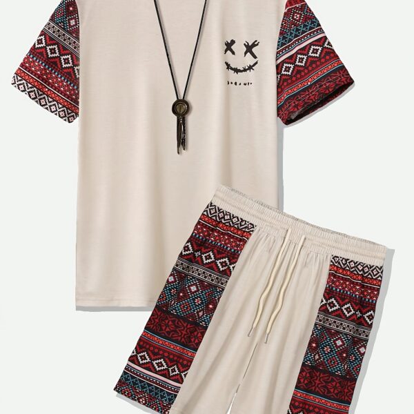 The Newness Summer Escape Print Casual Set a stylish and breathable outfit perfect for summer shown on a model