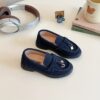 Stylish navy blue boys tassel loafers from Newness perfect for school parties or any special occasion Mini style icons