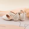 Enchanted Garden Pearl Girl Shoes by Newness Elegant girls shoes adorned with pearls perfect for any occasion