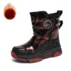 Newness floral high top kids snow boots warm and durable perfect for winter