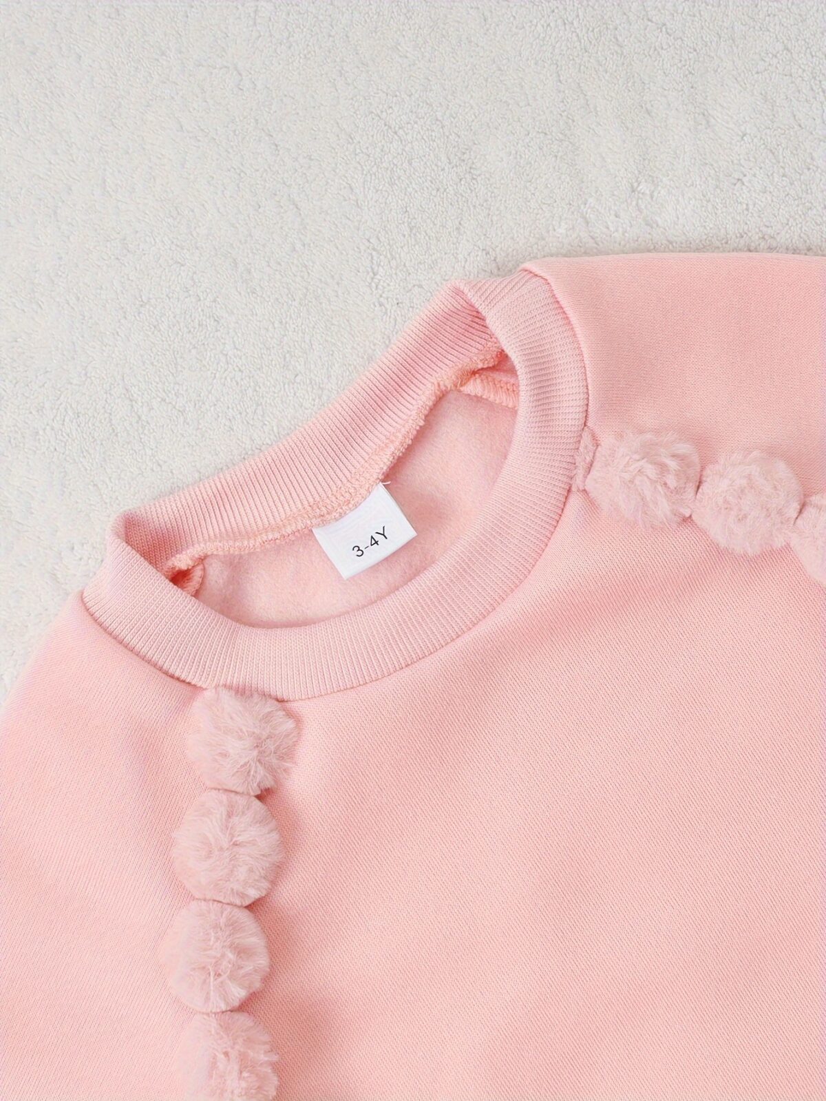Adorable girls fleece set in pink and white perfect for autumn or winter The set includes a matching fleece jacket and pants ideal for keeping your little one warm and cozy