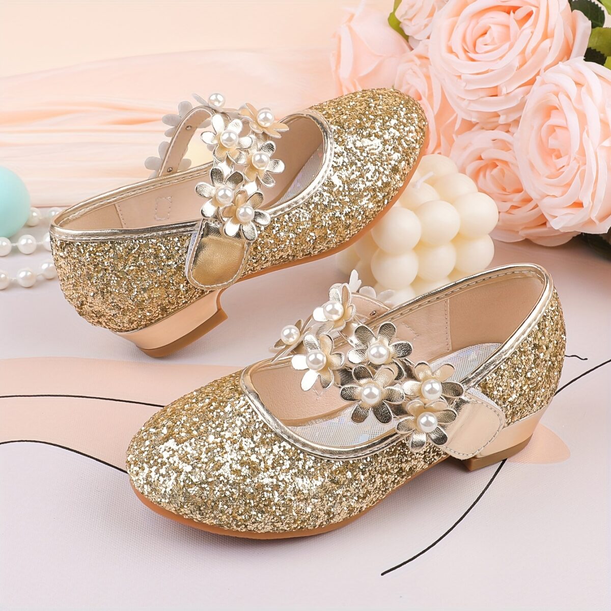 Enchanted Garden Girls Floral Shoes by Newness Delicate floral print shoes perfect for weddings parties or everyday wear