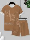 Model showcasing the Newness Urban Explorer Mens Summer Set a stylish and breathable outfit perfect for summer