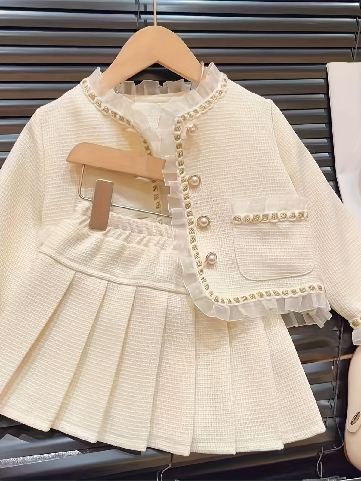 Adorable girls skirt set in a chic high end design perfect for any occasion