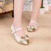 Newness Champagne Bow Mary Jane Flats Elegant champagne colored flats with a delicate bow perfect for girls Comfortable and stylish for any occasion
