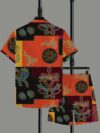 The Newness Riviera Escape Printed Summer Set A stylish and comfortable summer outfit perfect for both beach days and city nights The model is wearing the matching top and bottom showcasing the vibrant print