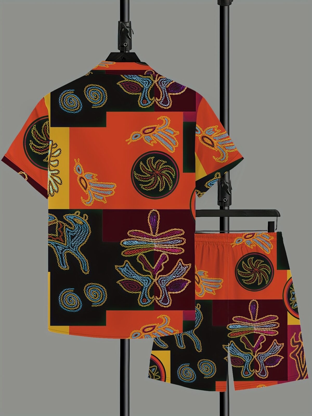 The Newness Riviera Escape Printed Summer Set A stylish and comfortable summer outfit perfect for both beach days and city nights The model is wearing the matching top and bottom showcasing the vibrant print