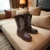 Stylish and comfortable Prairie Rose Girls Cowboy Boots in pink perfect for any occasion