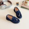 Stylish navy blue boys tassel loafers from Newness perfect for school parties or any special occasion Mini style icons