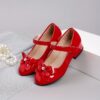 Adorable Darling Bow Girls Mary Janes in pink perfect for parties and everyday wear These classic Mary Janes feature a darling bow detail