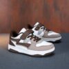 Stylish striped childrens PU sneakers perfect for spring fall and winter Newness brand