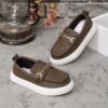 Classic Brown Boys Loafers by Newness Stylish comfortable and durable loafers perfect for school and play