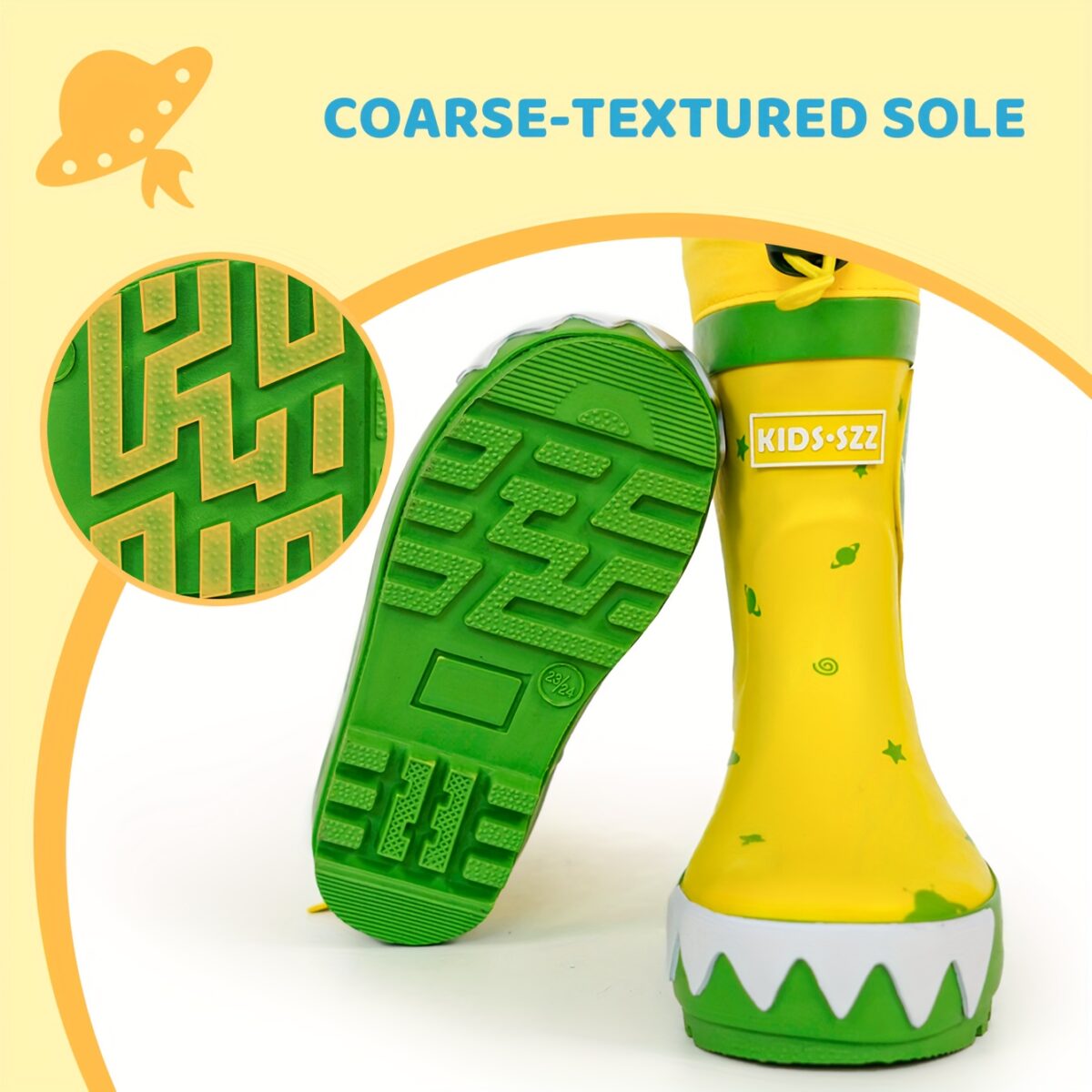 Newness Adventure Ready Dino Rain Boots Adorable dinosaur rain boots perfect for kids rainy day adventures