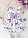 Adorable Summer Bloom Baby Girl Dress Set A charming two piece outfit in soft summery colors perfect for warm weather
