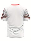 Model wearing Newness Dubai Nights Mens Print Set a stylish lightweight polyester outfit perfect for summer