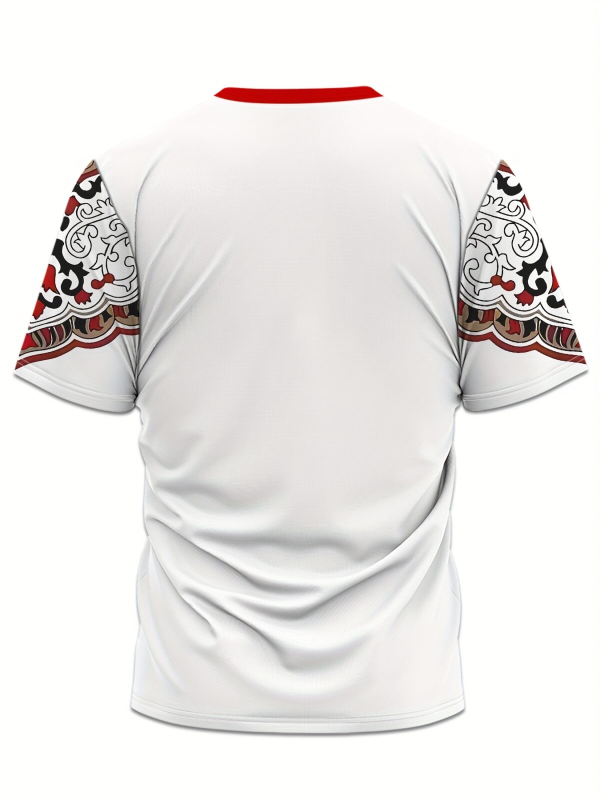 Model wearing Newness Dubai Nights Mens Print Set a stylish lightweight polyester outfit perfect for summer