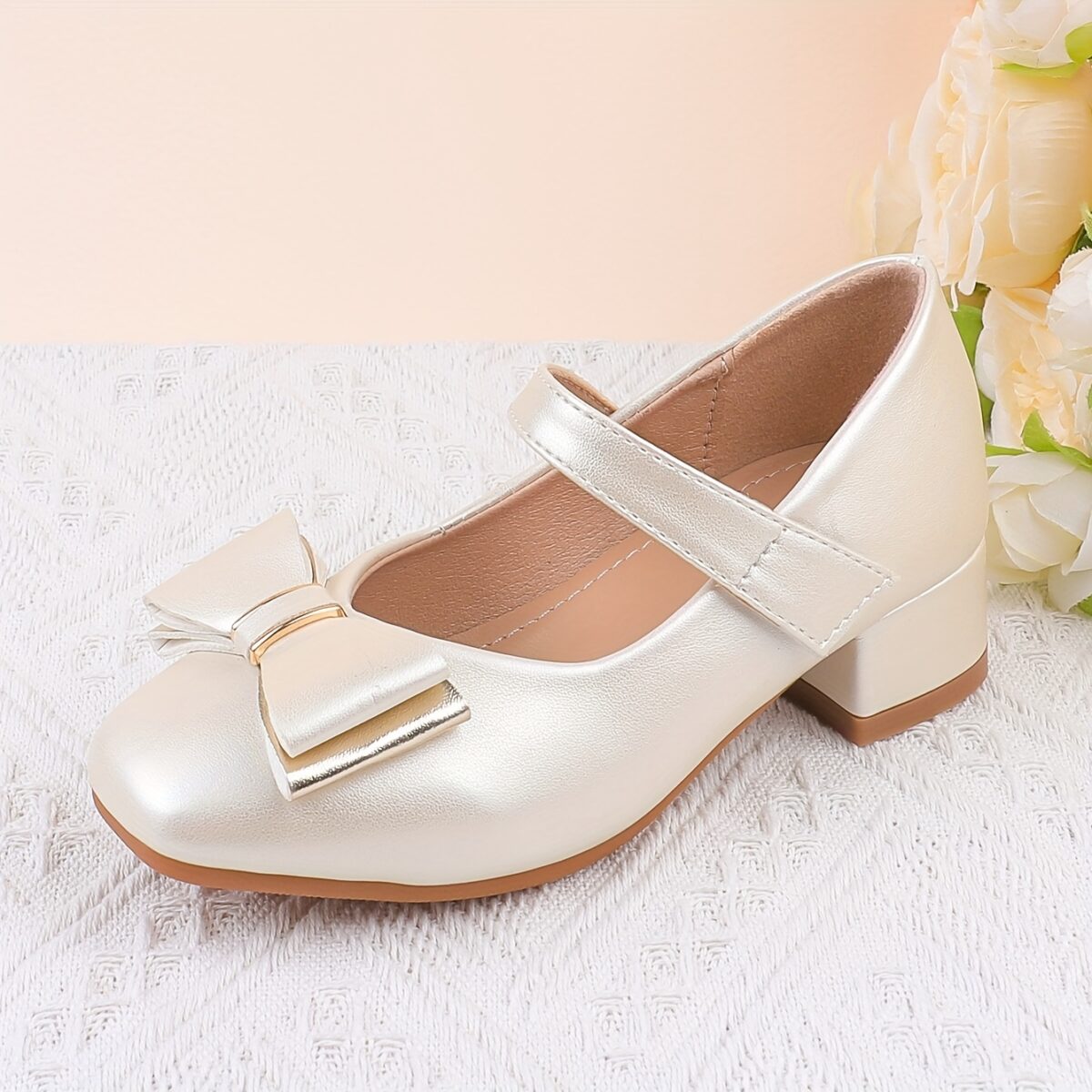 Golden Hour Girls High Heels by Newness Elegant girls high heels in gold perfect for weddings parties and special occasions