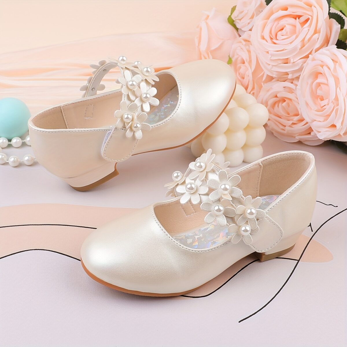 Enchanted Garden Girls Floral Shoes by Newness Delicate floral print shoes perfect for weddings parties or everyday wear