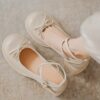 Adorable girls Mary Jane shoes with a darling bow perfect for school parties or weddings