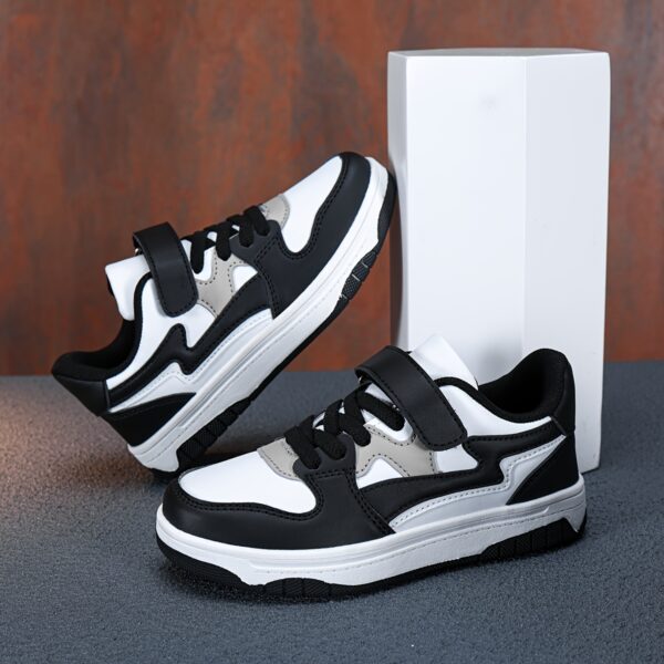Stylish striped childrens PU sneakers perfect for spring fall and winter Newness brand