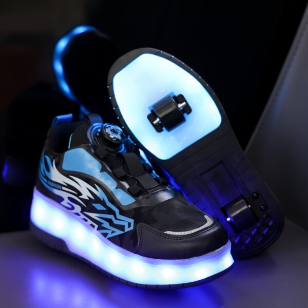 Kids GUANGLAN Galaxy Light Up Sneakers with 16 color modes USB rechargeable battery and detachable wheels Stylish and fun footwear for active children