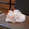 Stylish and breathable Newness Summer Breeze Kids Stripe Sneakers perfect for spring summer and fall Image shows kids striped sneakers in a close up