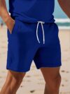 Newness Riviera Escape Mens Navy Polo Set A stylish navy polo shirt and shorts set perfect for summer The model is wearing the set looking relaxed and confident