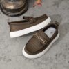 Classic Brown Boys Loafers by Newness Stylish comfortable and durable loafers perfect for school and play