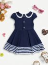 Adorable summer sailor stripe baby girl dress perfect for parties or everyday wear