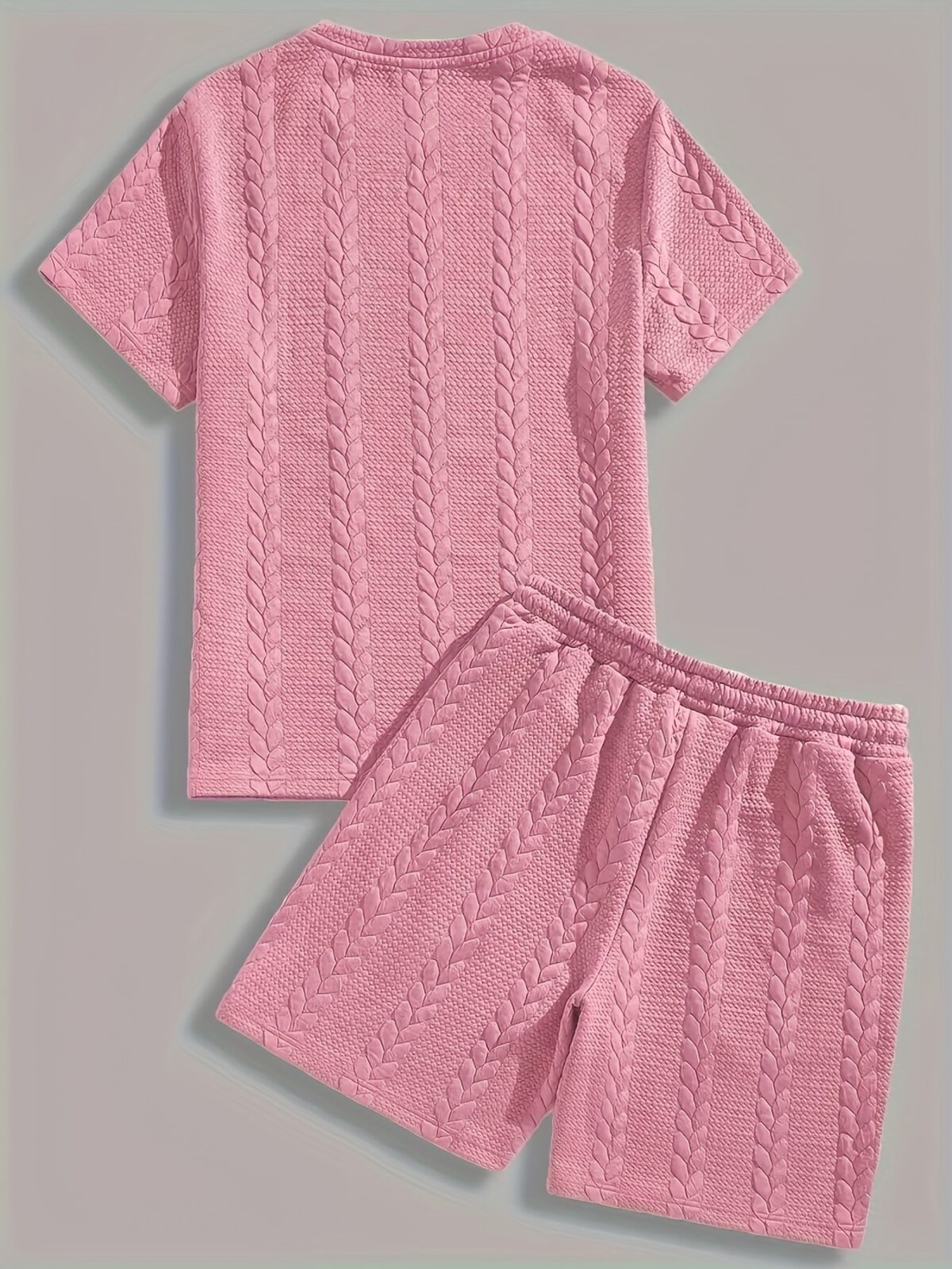 Womens Cable Knit Shorts Set in Cream stylish and comfortable summer outfit