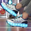 Newness Galaxy Glide LED Roller Shoes Kids trendy roller shoes with detachable wheels and adjustable brightness shining bright