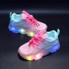 Kids BananaDeer Galaxy Glow LED Sneakers lighting up with vibrant colors