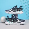 Stylish striped mesh youth sneakers perfect for active kids Breathable and comfortable design in a trendy color scheme