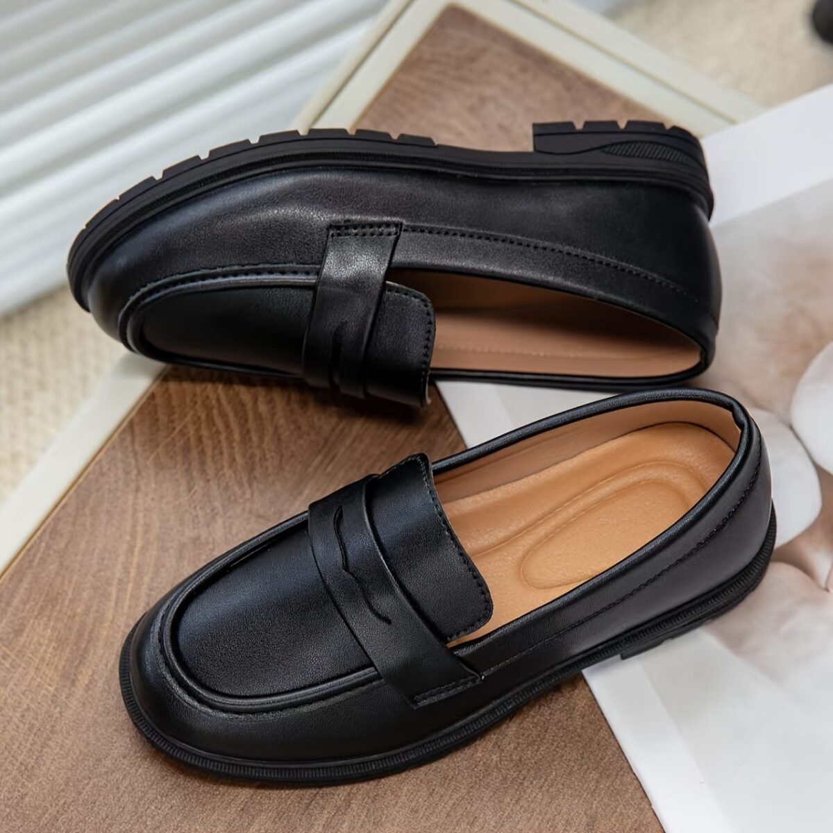 Newness Stride Rite Boys Slip Ons in navy blue showcasing polished style and effortless comfort Perfect for school formal events or everyday wear