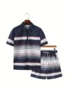 Model wearing the Newness Riviera Escape Mens Summer Sport Suit a lightweight and breathable summer suit perfect for any occasion The suit is shown in a stylish summer setting