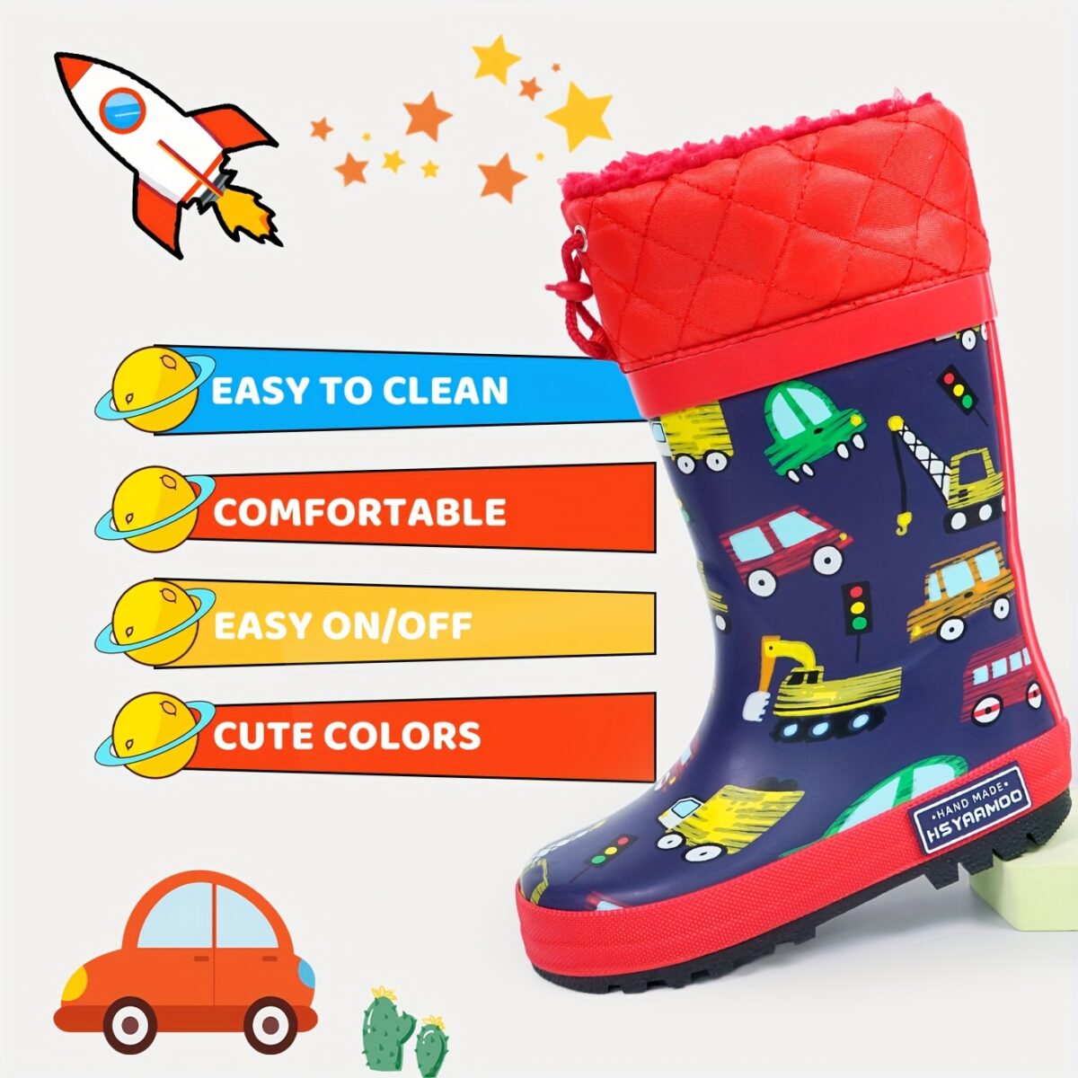 Newness Adventure Ready Boys Rain Boots Stylish and practical rain boots for boys ideal for playing in puddles