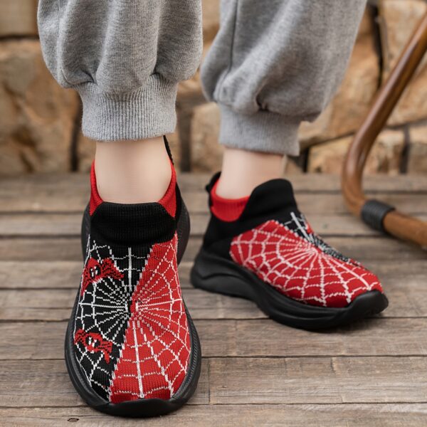 Newness Web Slinger Spider Kid Shoes Stylish and comfortable sneakers for kids featuring a spider web design