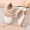 Enchanted Garden Pearl Girl Shoes by Newness Elegant girls shoes adorned with pearls perfect for any occasion