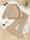 Adorable girls fleece set in pink and white perfect for autumn or winter The set includes a matching fleece jacket and pants ideal for keeping your little one warm and cozy