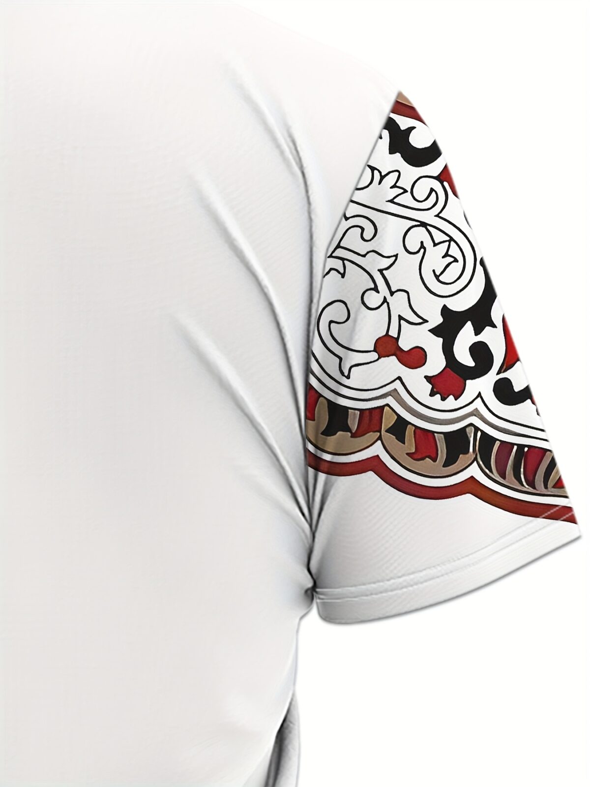 Model wearing Newness Dubai Nights Mens Print Set a stylish lightweight polyester outfit perfect for summer