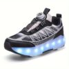 Newness Galaxy Glide LED Roller Shoes Kids trendy roller shoes with detachable wheels and adjustable brightness shining bright
