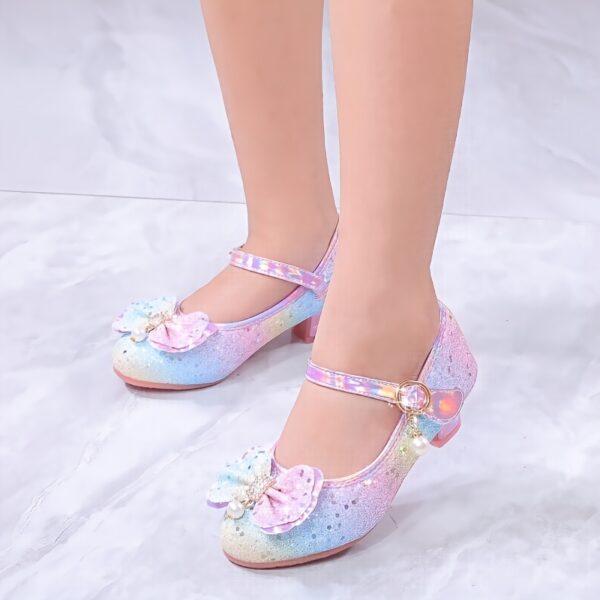 Shimmering Celestial Sparkle Sequin Princess Heels by Newness Perfect for parties and playtime these enchanting heels feature dazzling sequins